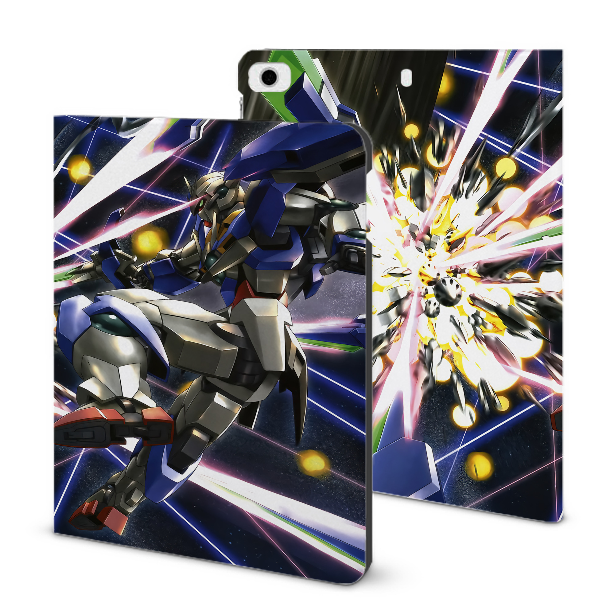 （画像用） 機動戦士ガンダム Mobile Suit Gundam IPad ケース ブック型 PUレザー TPU 耐衝撃 軽量 薄型 ペン収納なし 全面保護 IPad 各モデル対応